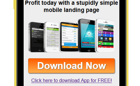 A Simple Mobile Landing Page Template