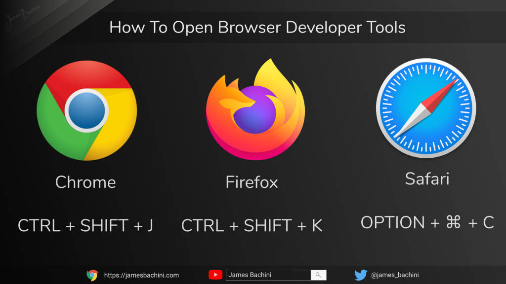 How to open browser developer tools