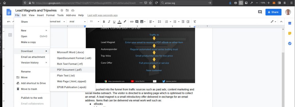 Designing an eBook using Google Docs