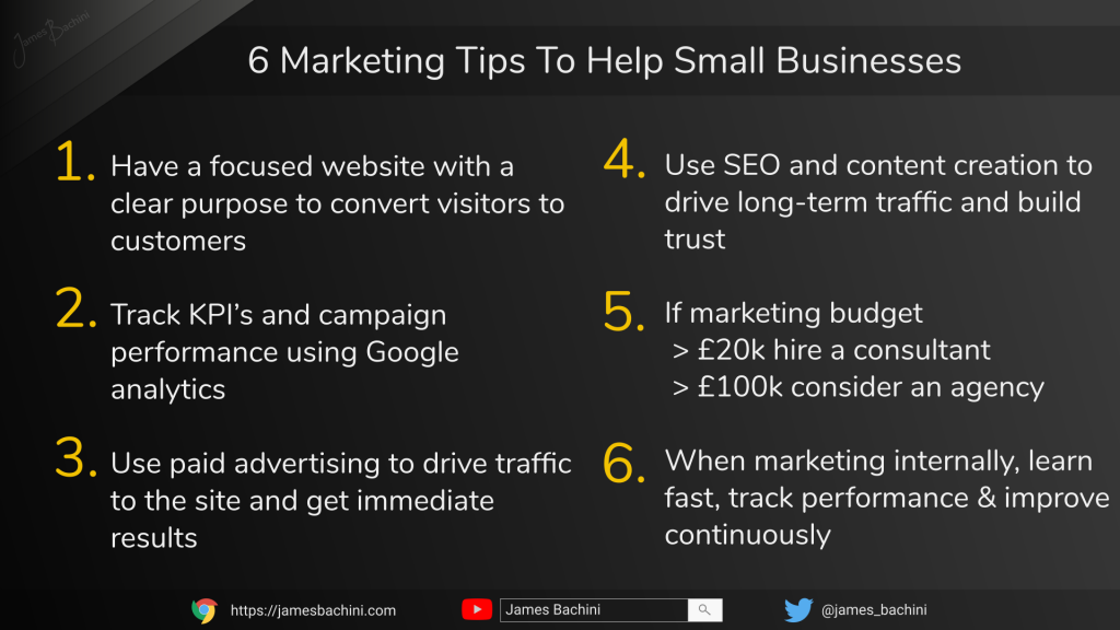 6 Marketing Tips For Small Business