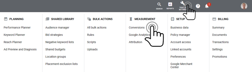 Tracking conversions in Google Ads