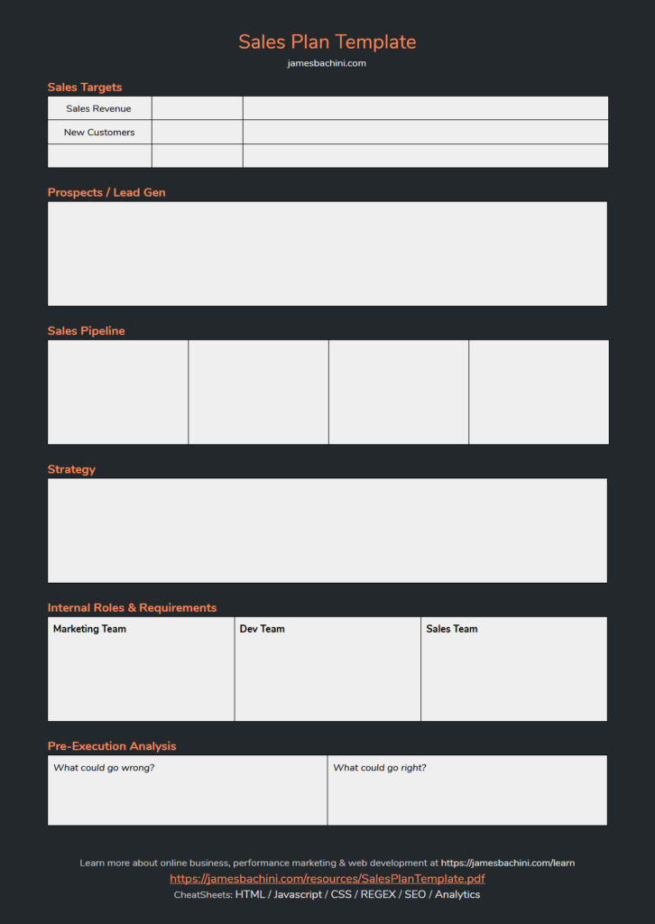 Sales Plan Template