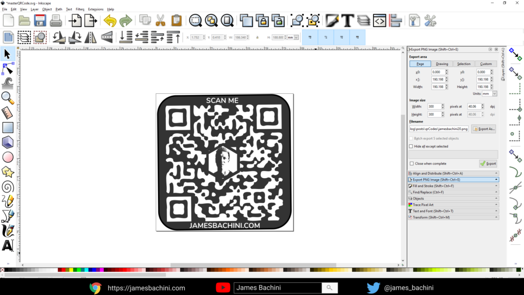 Custom QR Code design in Inkscape