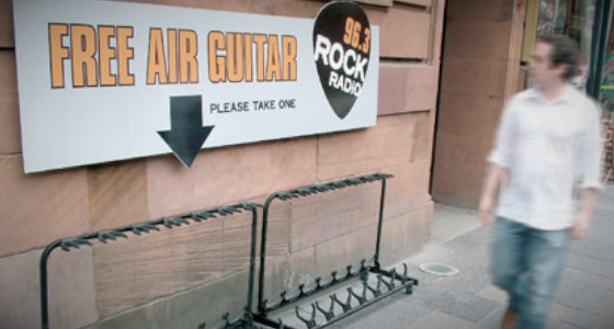 Air guitar guerilla marketing