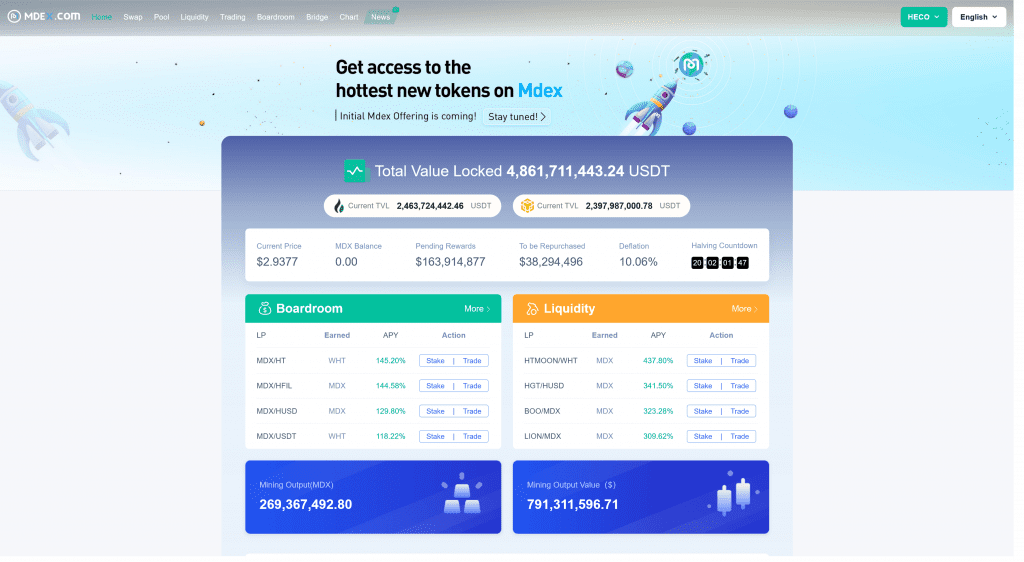 MDEX on Huobi Eco Chain