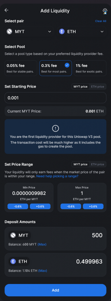 How To Set Up A Uniswap Liquidity Pool