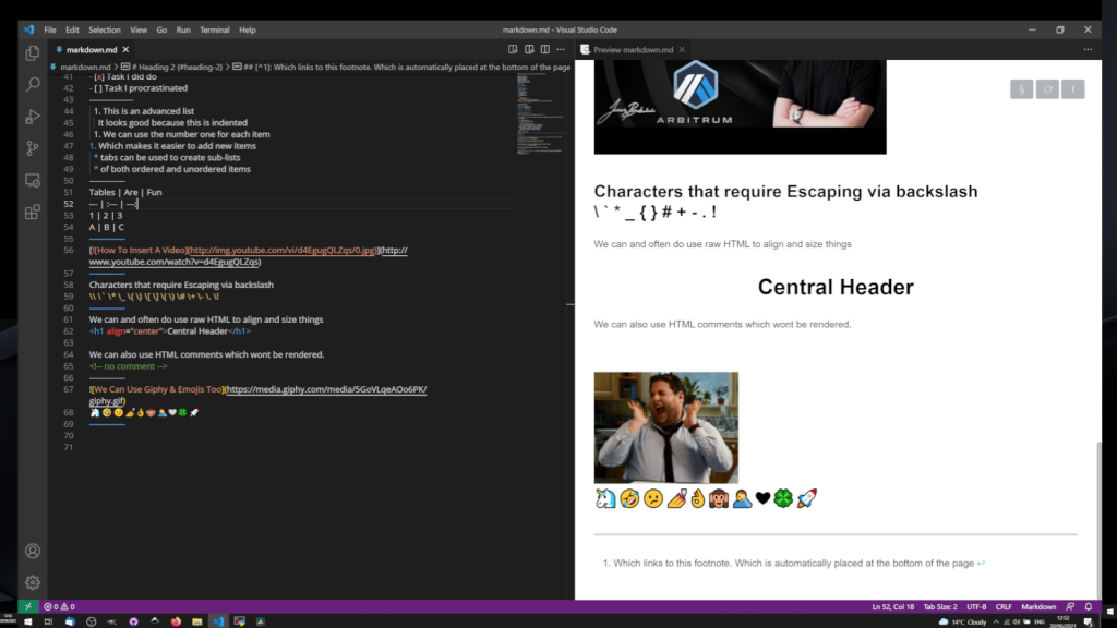 visual studio code github markdown preview