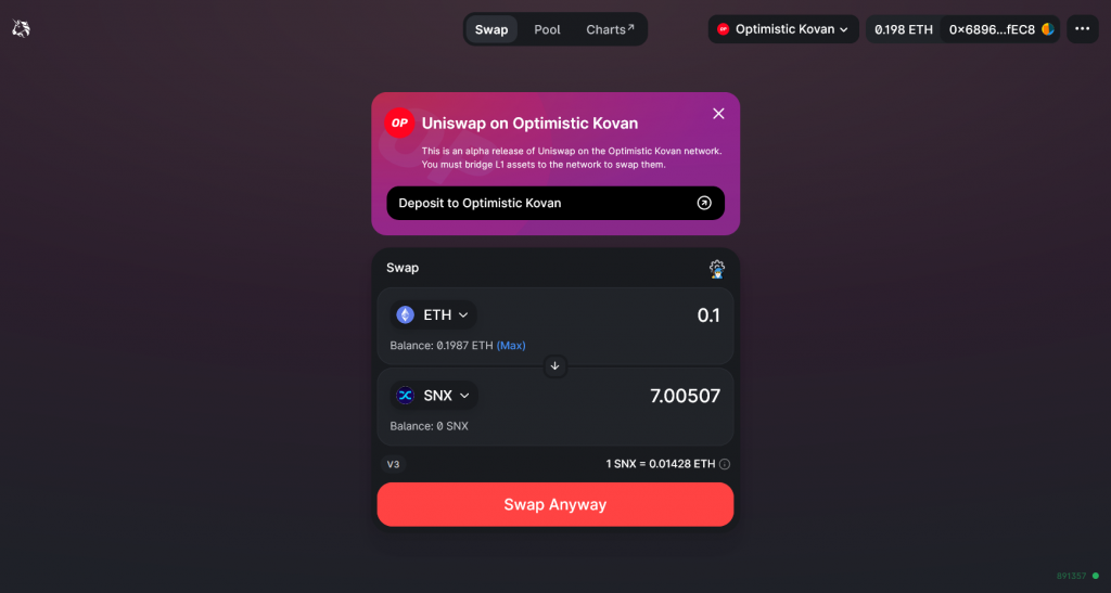 Uniswap v3 on Optimism