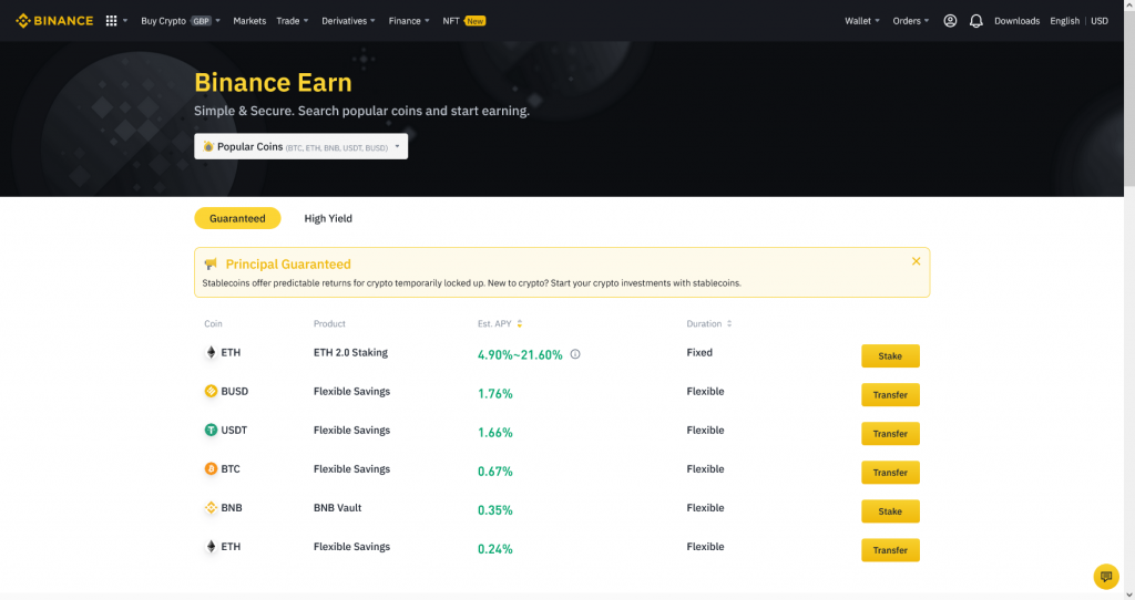 Binance Earn