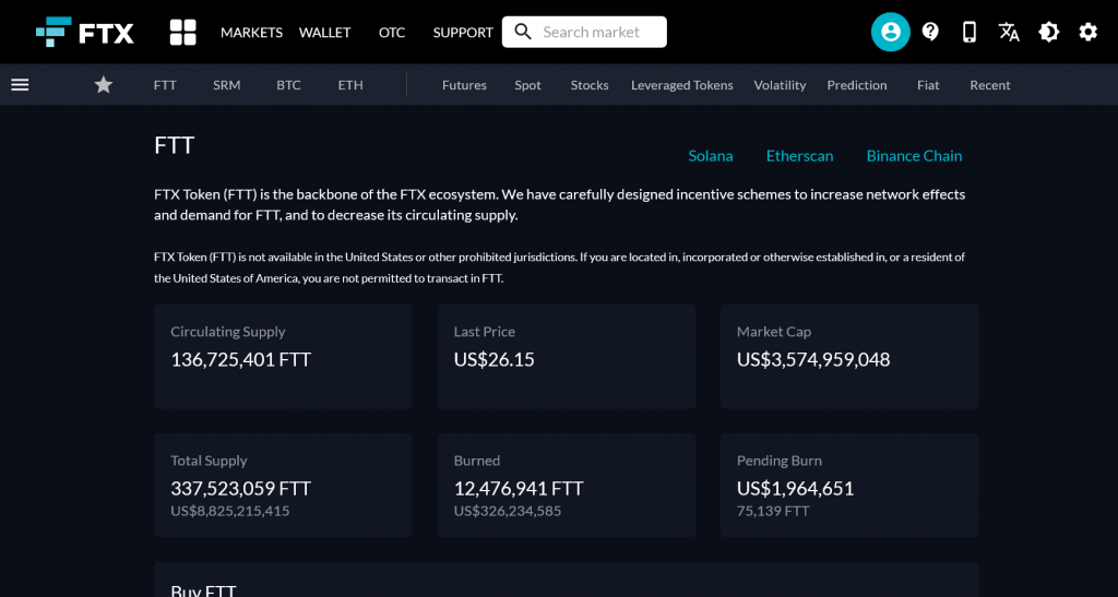 FTX FTT Token