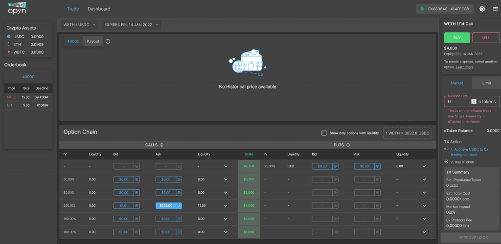 Opyn Finance DeFi Options Trading Platform