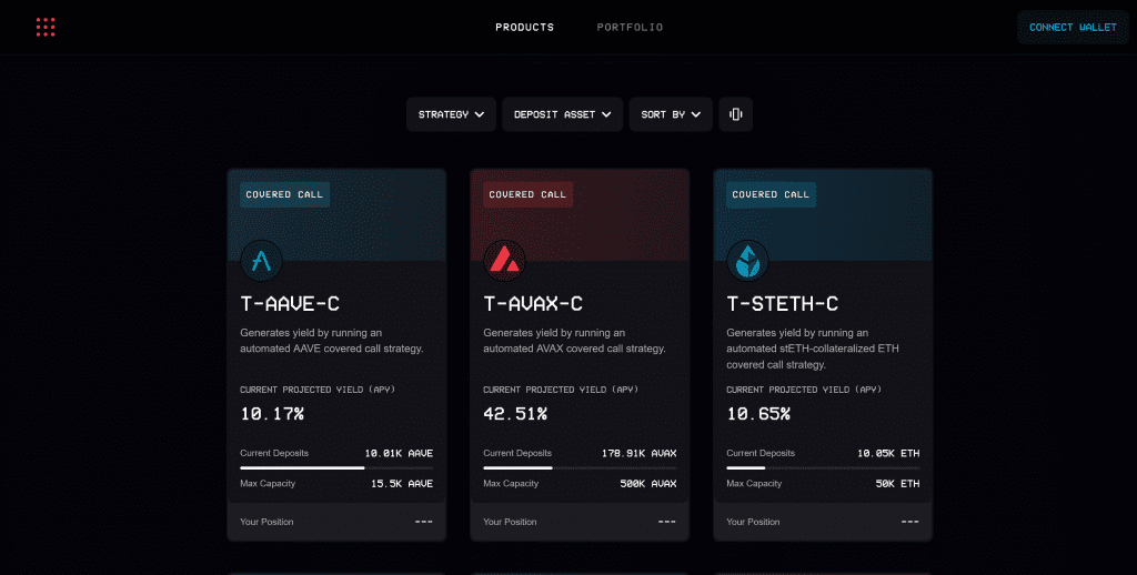 Ribbon Finance Screenshot