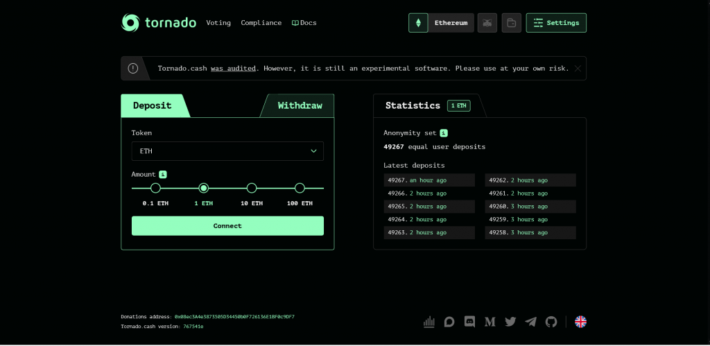 Tornado Cash Zero Knowledge Proof