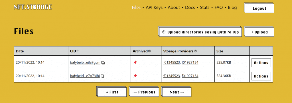 Uploading dynamic nfts to IPFS with nft.storage