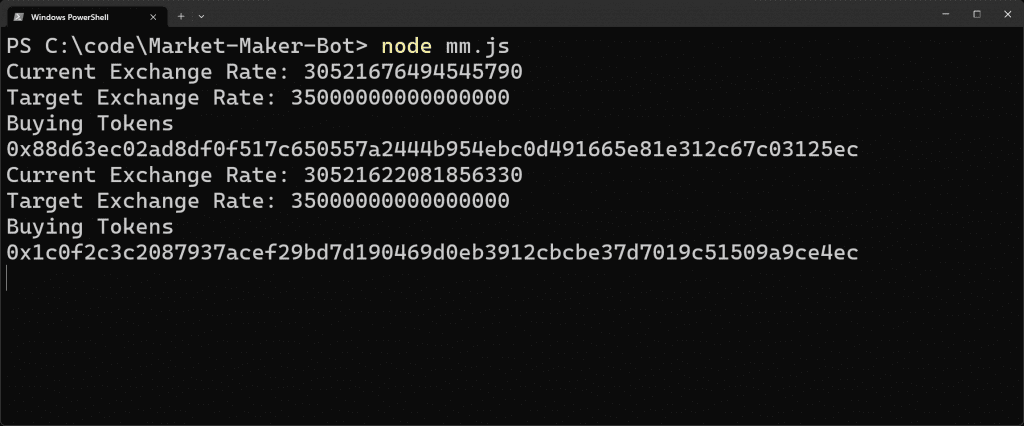 Uniswap v3 Market Maker Bot