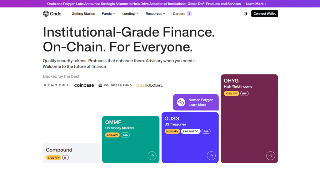 Ondo Finance Screenshot