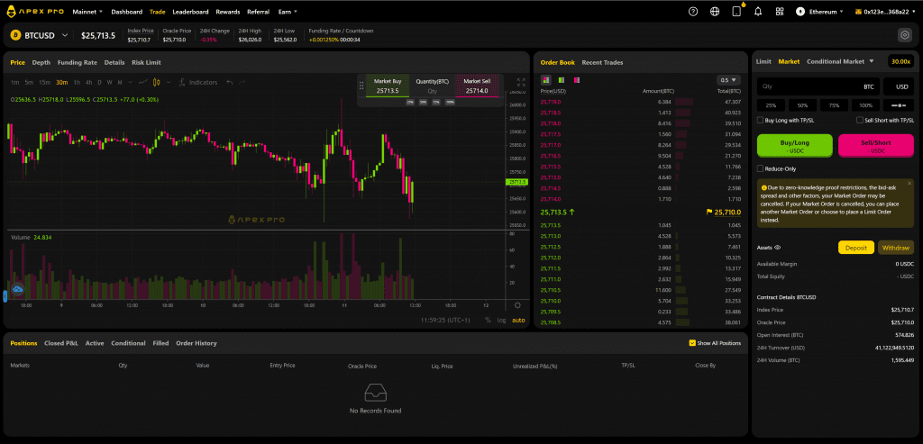 ApeX Pro Decentralized Trading