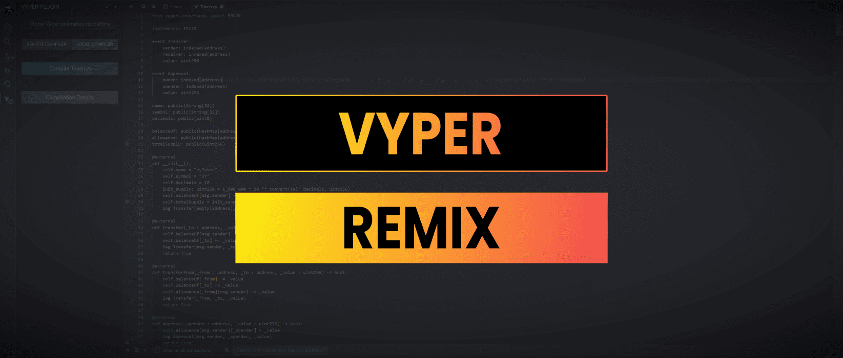 Using Vyper With Remix