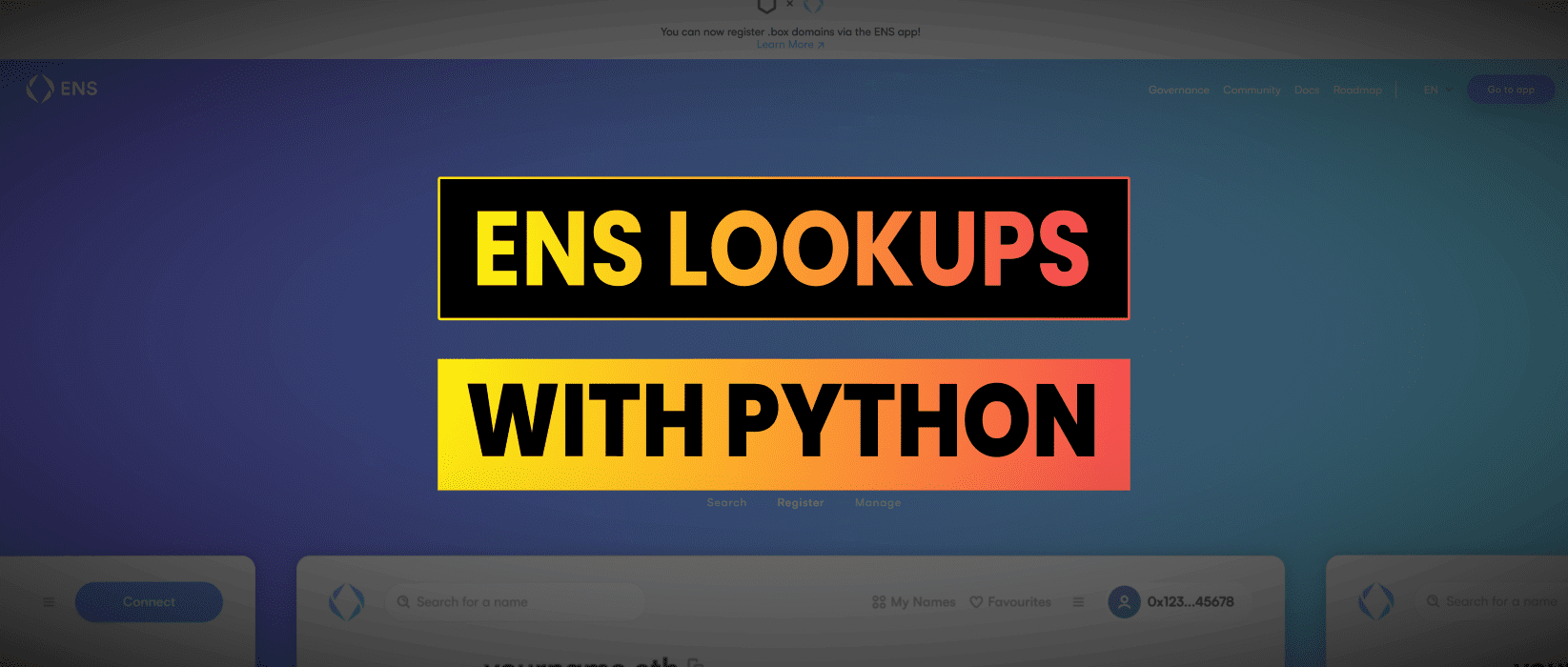 How To Lookup An ENS Name In Python