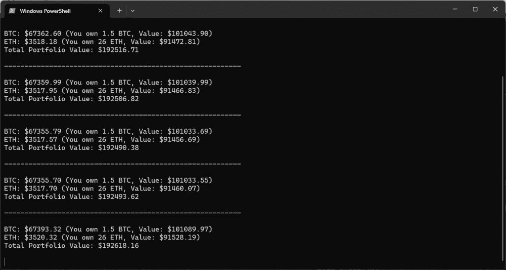 Python Portfolio Tracker