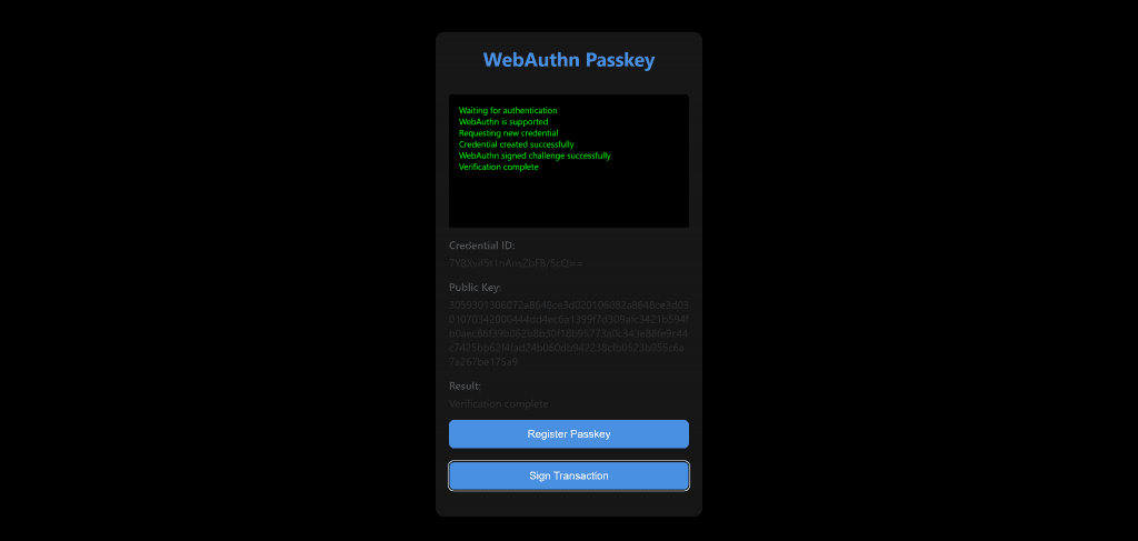 WebAuthn Passkey