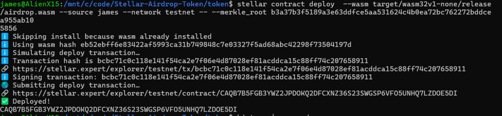 Deploy Stellar Contract