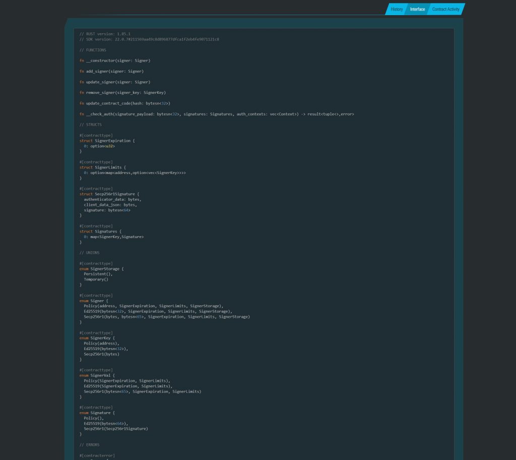 stellar interface