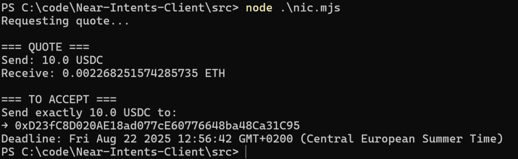 near intents client