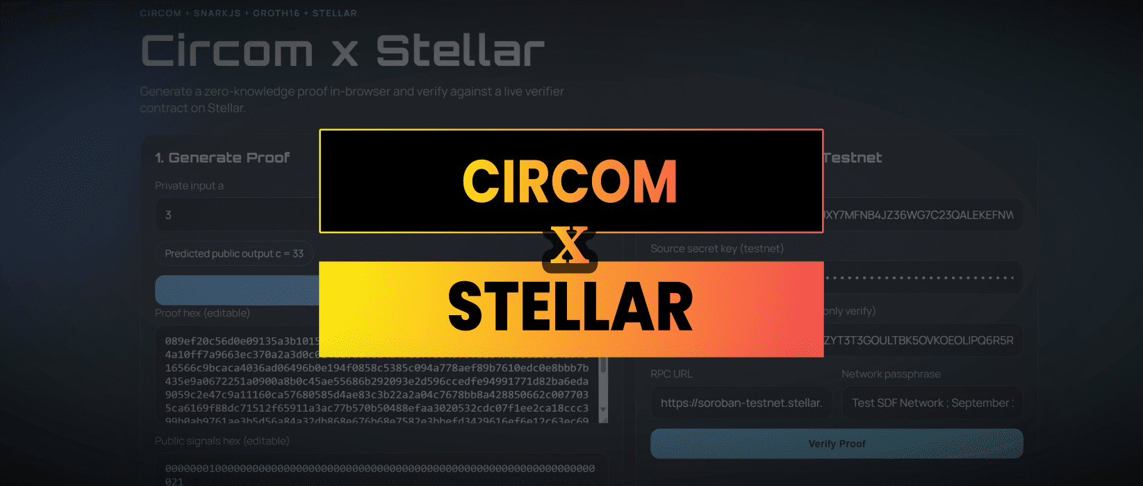 Circom Groth16 on Stellar
